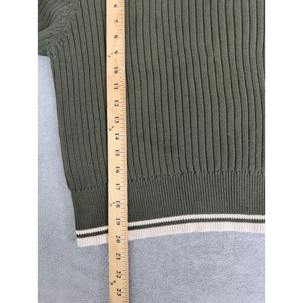 Vintage Y2K Abercrombie & Fitch V-Neck Sweater Women's Size Large Green Cropped - Picture 8 of 8